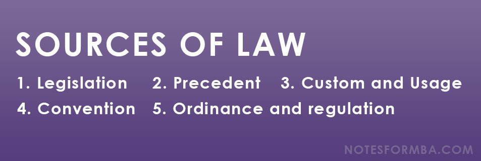 sources of law